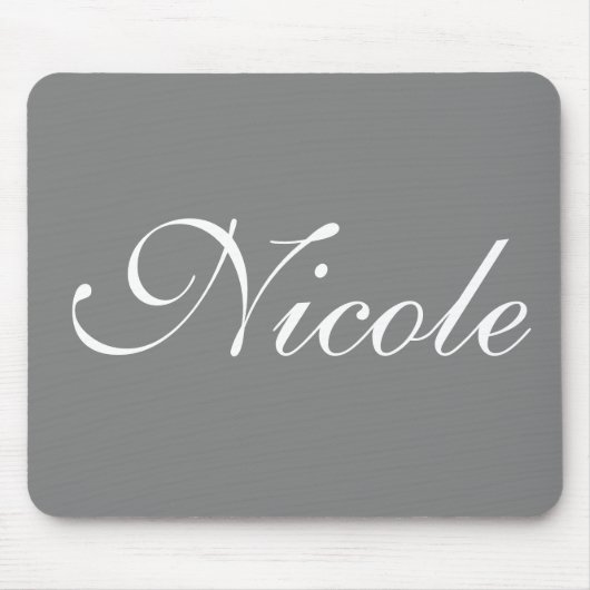 Grey Customized Name Mousepad (Vorne)