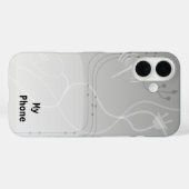 Grey Cyberspace Web 2.0-Stil Case-Mate iPhone Hülle (Rückseite (Horizontal))