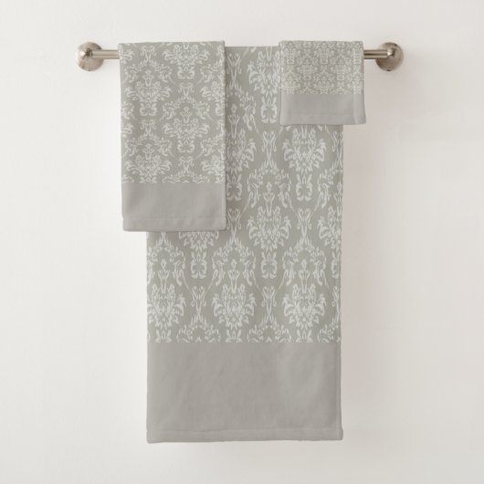 Grey Damask  Badhandtuch Set (Insitu)