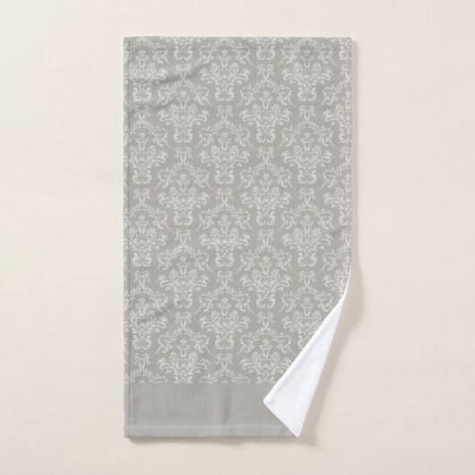 Grey Damask  Badhandtuch Set (Handtuch)