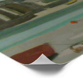 Grey Day Fisherman's Quay Poster (Ecke)