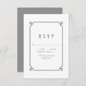 Grey Deko Chic Wedding RSVP (Vorne/Hinten)