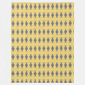 Grey diamond motif on yellow design fleecedecke (Vorderseite)