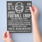 Grey Football Helmet, Football Camp Advertising Flyer (Hand)