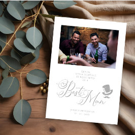 Grey Funny Foto Vorschlag Hochzeit Trauzeuge