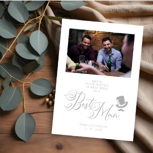 Grey Funny Foto Vorschlag Hochzeit Trauzeuge