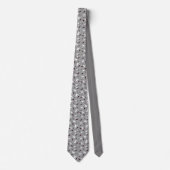 Grey Geo Star & Triangle Pattern Tie Krawatte (Vorderseite)