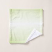 Grey Geometric Dog Green Badhandtuch Set (Waschlappen)