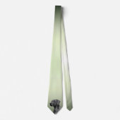 Grey Geometric Dog Green Krawatte (Vorderseite)