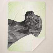 Grey Geometric Dog Green Sherpadecke (Vorderseite)