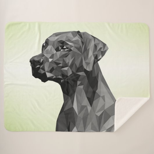 Grey Geometric Dog Green Sherpadecke (Vorderseite (Horizontal))