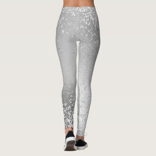 Grey Glitter Sparkles Leggings (Rückseite)