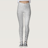 Grey Glitter Sparkles Leggings (Vorderseite)