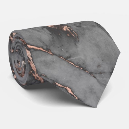 Grey gold rose marble modern design krawatte (Gerollt)