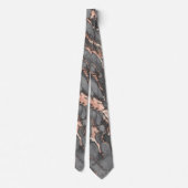 Grey gold rose marble modern design krawatte (Rückseite)