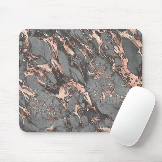 Grey gold rose marble modern design mousepad (Mit Mouse)