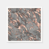 Grey gold rose marble modern design serviette (Vorderseite)