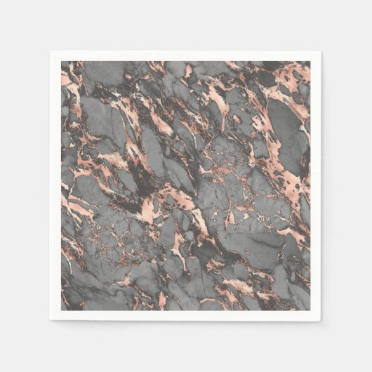 Grey gold rose marble modern design serviette (Vorderseite)