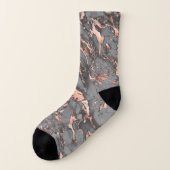 Grey gold rose marble modern design socken (Links - Außen)