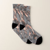 Grey gold rose marble modern design socken (Paar)