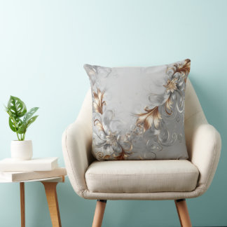 Grey, Gold & Silver Modern Decorative Pillow Kissen