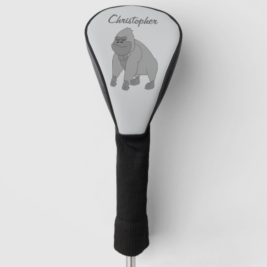 Grey Gorilla Design Golf Headcover (Vorderseite)