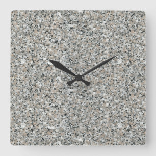 Grey Granite Clock Quadratische Wanduhr