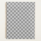 Grey Gray Checkered Checkerboard Planer (Vorderseite)