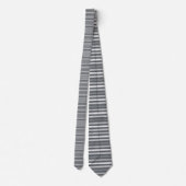 Grey Gray Color Stripes Necktie Krawatte (Rückseite)