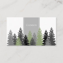 Grey Green Evergreen Trees Elegantes Berufliches D