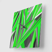Grey-green geometry quadratische wanduhr (Winkel)
