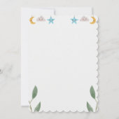 Grey Green Modern Baby Shower Invitation Card Einladung (Rückseite)