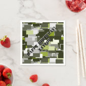 Grey Green Urban Camouflage Paper Napkins Serviette (Beispiel)