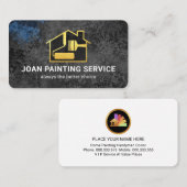 Grey Grunge Paint Painter Service Visitenkarte (Vorne/Hinten)