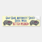 Grey Hare Motorists' Autoaufkleber (Vorne)