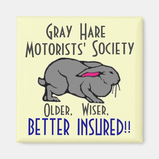 Grey Hare Motorists Society Magnet (Vorne)