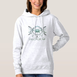 Grey Hoodie, Triple Goddess & Lotus Green Hoodie