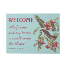 Grey Kingbird und Bible Verse Doormat