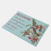 Grey Kingbird und Bible Verse Doormat Fußmatte (Schrägansicht)