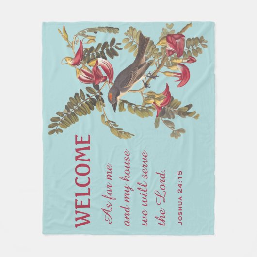 Grey Kingbird und Bible Verse Fleecedecke (Vorderseite)