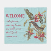 Grey Kingbird und Bible Verse Fleecedecke (Vorderseite (Horizontal))