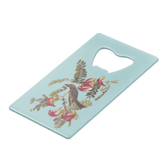 Grey Kingbird und Bible Verse Geldbeutel Flaschenöffner (Vorderseite Schrägansicht)