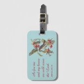 Grey Kingbird und Bible Verse Gepäckanhänger (Vorderseite Vertikal)