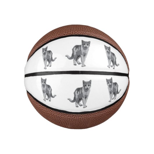 Grey kitten mini basketball (Vorderseite)