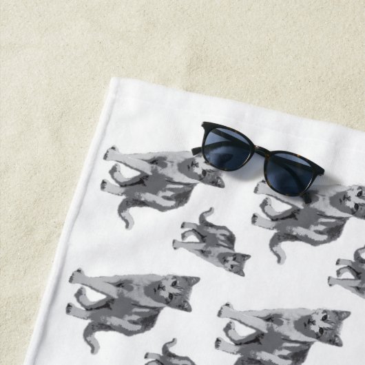 Grey kitten strandtuch (Beispiel)