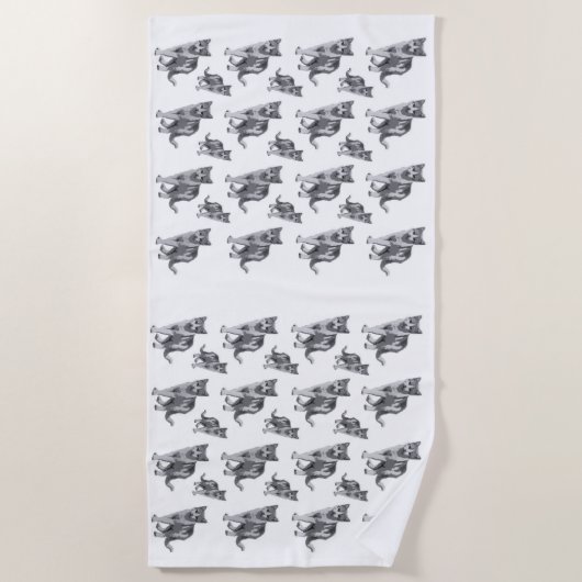 Grey kitten strandtuch (Vorderseite)