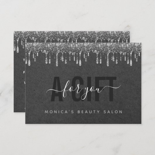 Grey Kraft Paper & Silver Glitzer Driving Beauty (Vorne/Hinten)