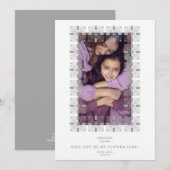 Grey Lace Effect Chic Frame Flower Girl Bridesmaid (Vorne/Hinten)