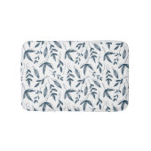 Grey Leaf Pattern Badematte (Vorderseite)