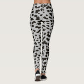 Grey Leopard Safari Print Leggings (Rückseite)